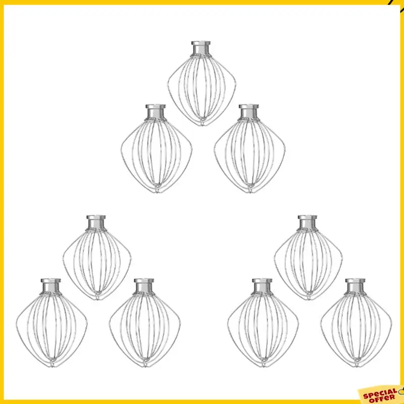 A24P 9PCS Whisk Replacement Attachment For Kitchenaid Tilt-Head Stand Mixer, K45WW Wire Whip Beater For Egg Heavy Cream
A24P 9PCS Whisk Replacement Attachment For Kitchenaid Tilt-Head Stand Mixer, K45WW Wire Whip Beater For Egg Heavy Cream