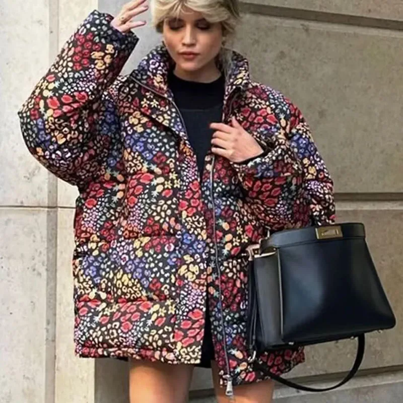 Overcoat Winter Warm Hooded Women Cotton Padded Jacket 2025 New Fashion And Elegant Casual Print Women's Down Cotton Jacket H361
Overcoat Winter Warm Hooded Women Cotton Padded Jacket 2025 New Fashion And Elegant Casual Print Women's Down Cotton Jacket H361