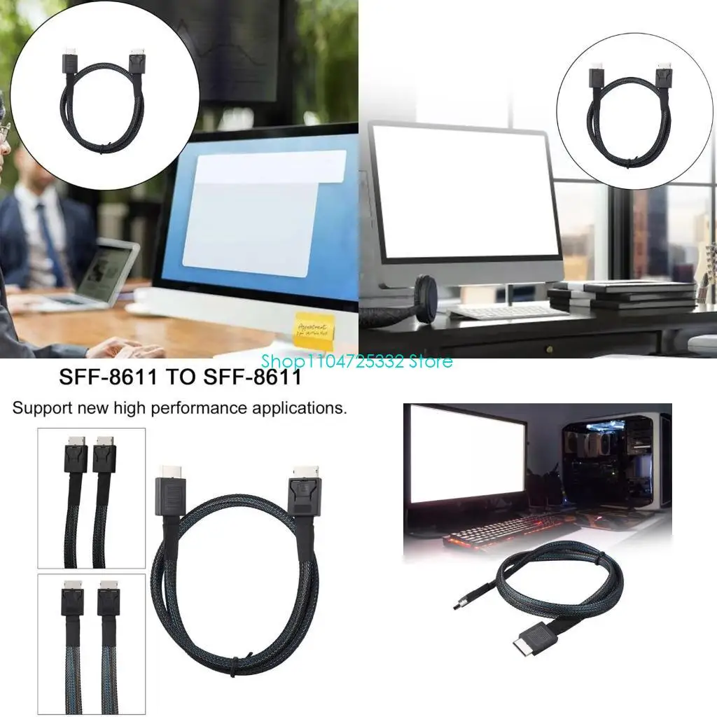 P5EA OCuLink SFF-8611 Male to SFF-8611 Male Connector Cord High Speed SSD Data Active Cable 50cm 19.7in
P5EA OCuLink SFF-8611 Male to SFF-8611 Male Connector Cord High Speed SSD Data Active Cable 50cm 19.7in