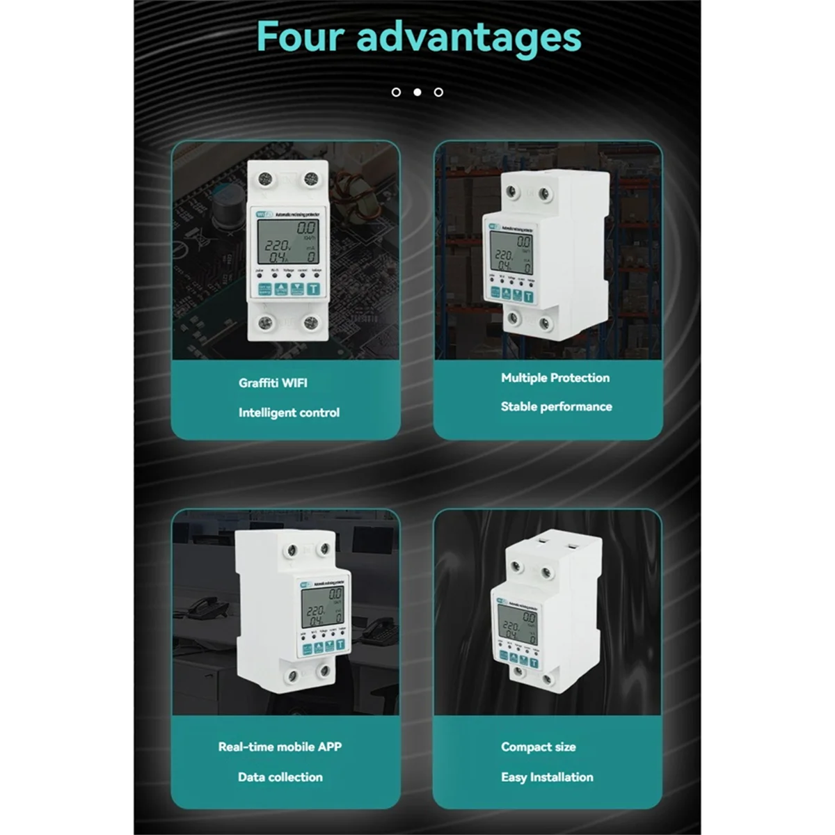 【Горячая и цена】Tuya WiFi 2P Smart Energy Meter Мощность KWh Meter Защита от утечки заземления при пониженном напряжении Работа с Tuya Smart Life
【Горячая и цена】Tuya WiFi 2P Smart Energy Meter Мощность KWh Meter Защита от утечки заземления при пониженном напряжении Работа с Tuya Smart Life