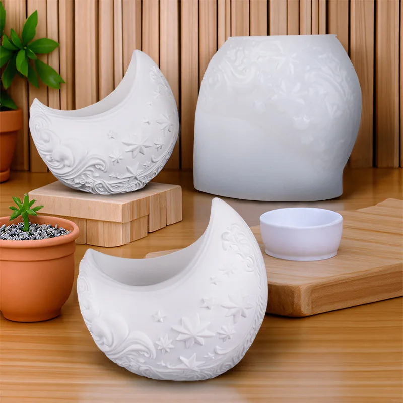 Cloud Star Embossed Moon Candle Cup Silicone Molds DIY Home Garden Flowerpot Gypsum Plaster Concrete Mold Vessel Resin Tool
Cloud Star Embossed Moon Candle Cup Silicone Molds DIY Home Garden Flowerpot Gypsum Plaster Concrete Mold Vessel Resin Tool
