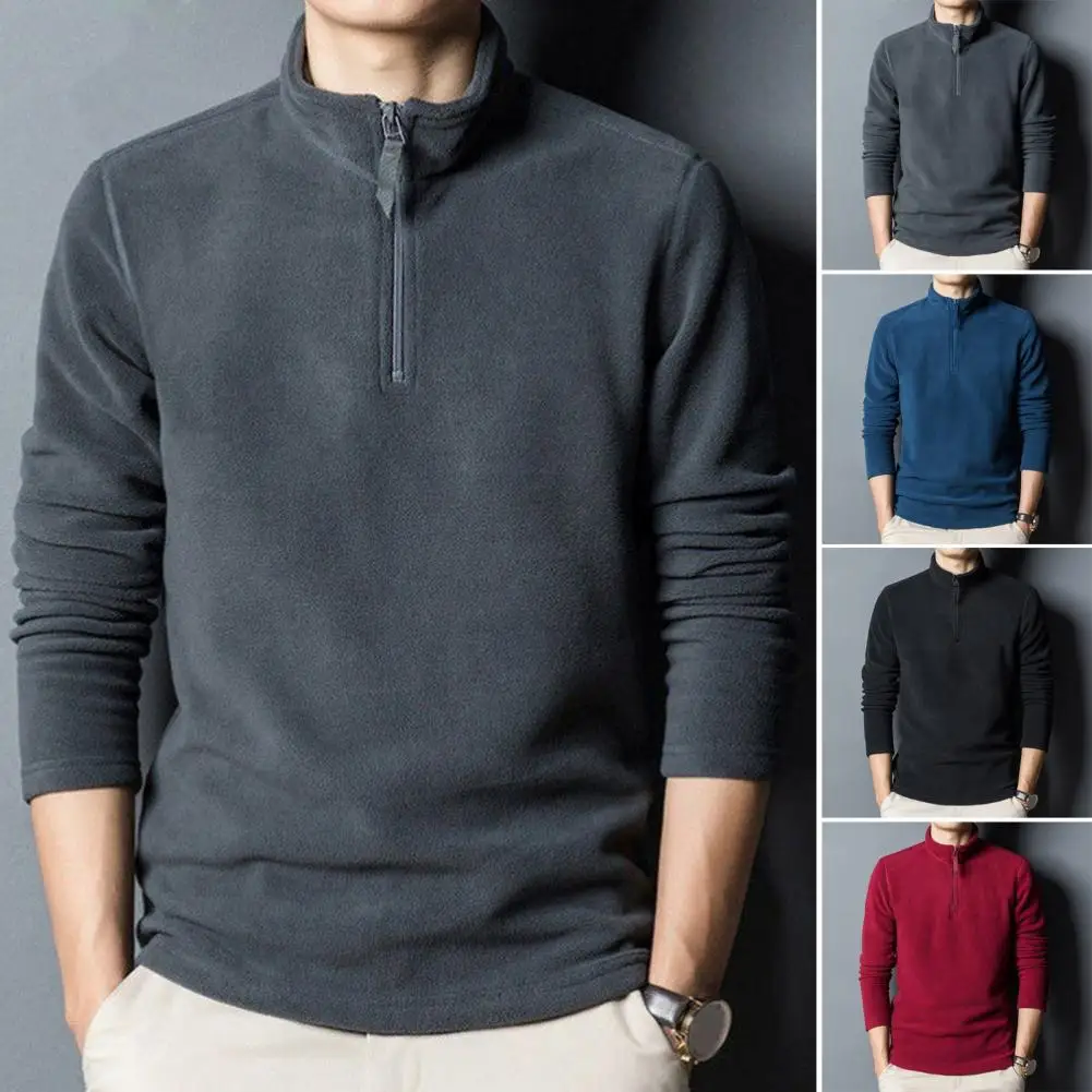 Men Fall Winter Sweatshirt Zipper Stand Collar Long Sleeve Polar Fleece Long Sleeve Neck Protection Mid Length Men Daily Top
Men Fall Winter Sweatshirt Zipper Stand Collar Long Sleeve Polar Fleece Long Sleeve Neck Protection Mid Length Men Daily Top