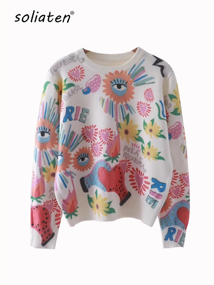 2025 Spring New Luxury Designer Printed Sweater Women Animal Floral Pattern Pullover Sweater Classic Crew Neck Knit Tops C-069
2025 Spring New Luxury Designer Printed Sweater Women Animal Floral Pattern Pullover Sweater Classic Crew Neck Knit Tops C-069
