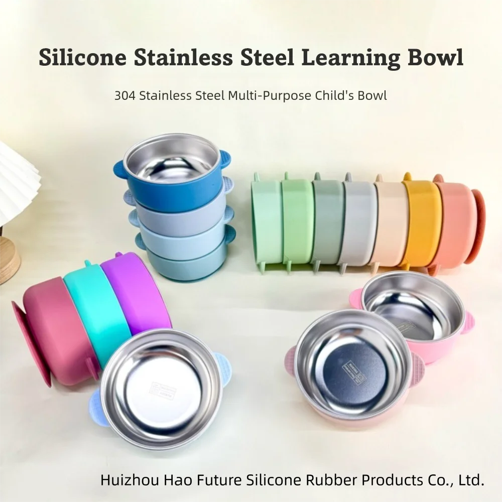 304 Stainless Steel Silicone Sucker Bowl Heat Resistant Detachable Infant Learning Bowl Divided Design Baby Feeding Tableware
304 Stainless Steel Silicone Sucker Bowl Heat Resistant Detachable Infant Learning Bowl Divided Design Baby Feeding Tableware