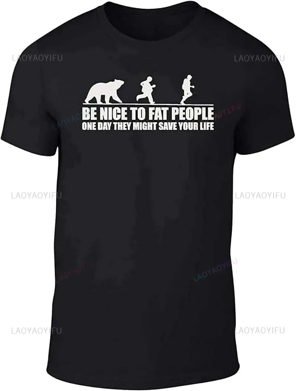 Футболка мужская с надписью «Be Nice To Fat People», Повседневная Уличная одежда в стиле Харадзюку, удобная свободная мягкая рубашка с принтом медведя Чейза, с надписью «Be Nice To Fat People» 
Футболка мужская с надписью «Be Nice To Fat People», Повседневная Уличная одежда в стиле Харадзюку, удобная свободная мягкая рубашка с принтом медведя Чейза, с надписью «Be Nice To Fat People»