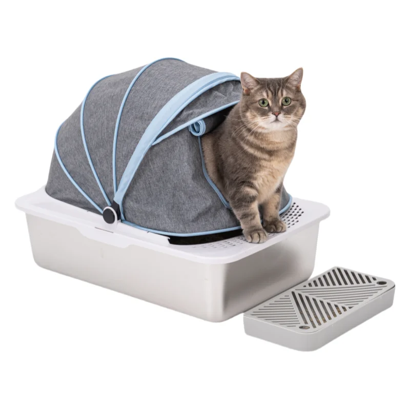 OEM/ODM Removable Pet Supplies Factory Household Large Space High Sided Portable Stainless Steel Cat Litter Box
OEM/ODM Removable Pet Supplies Factory Household Large Space High Sided Portable Stainless Steel Cat Litter Box