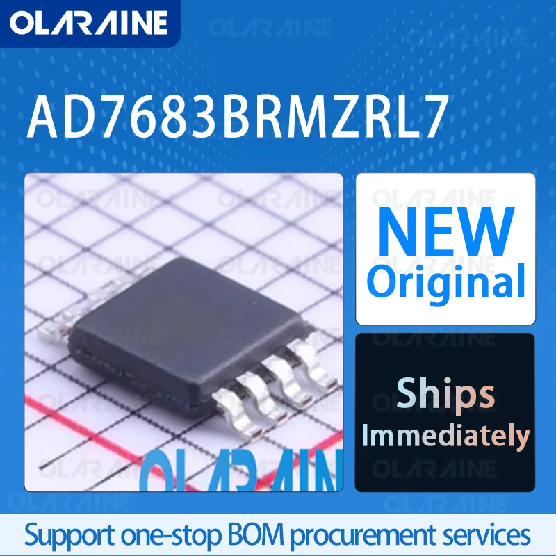 1/5/10Pcs AD7683BRMZRL7 MSOP-8 original ic chip Analog-to-digital converters - ADCs RoHS 1 Channel 3-Wire, SPI 100 kS/s
1/5/10Pcs AD7683BRMZRL7 MSOP-8 original ic chip Analog-to-digital converters - ADCs RoHS 1 Channel 3-Wire, SPI 100 kS/s
