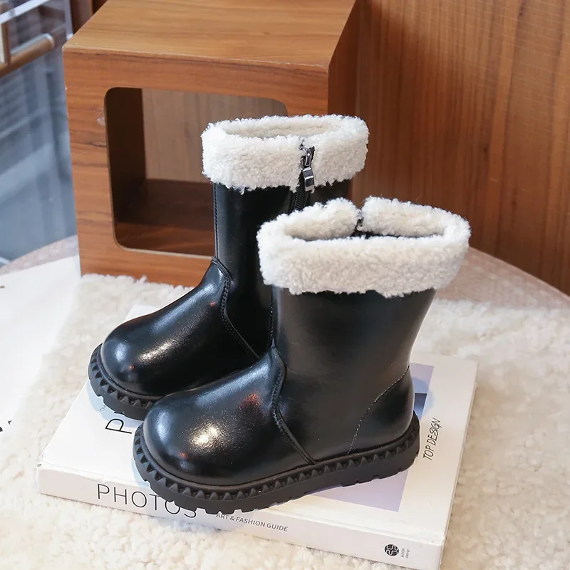 Новинка 2023 года, осенне-зимние детские модные высокие сапоги, плюшевая теплая удобная обувь на мягкой подошве для маленьких детей 
Новинка 2023 года, осенне-зимние детские модные высокие сапоги, плюшевая теплая удобная обувь на мягкой подошве для маленьких детей