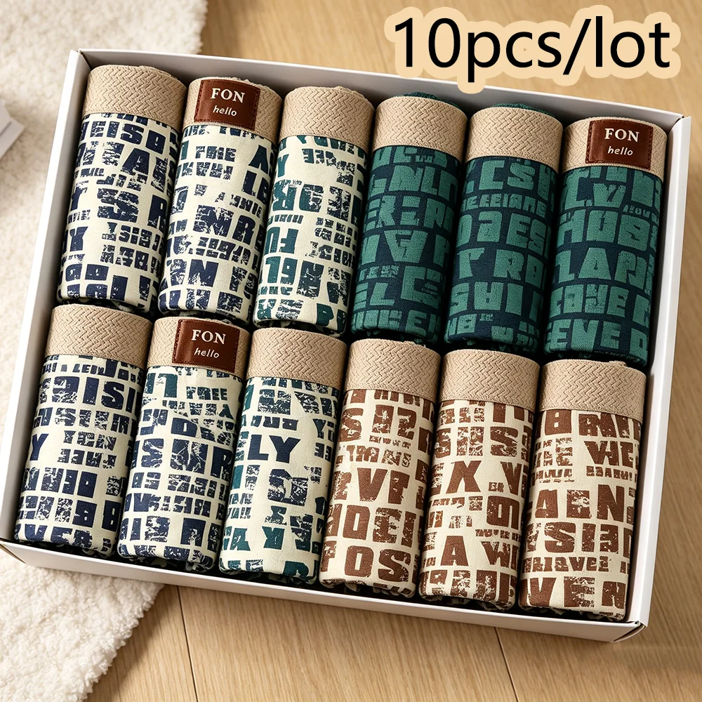 10Pcs/Lot Men's Ice Silk Boxers Summer Mesh Quick Dry Underwear Breathable Elastic Letter Print Mid Waist Soft Comfort Male Pant
10Pcs/Lot Men's Ice Silk Boxers Summer Mesh Quick Dry Underwear Breathable Elastic Letter Print Mid Waist Soft Comfort Male Pant