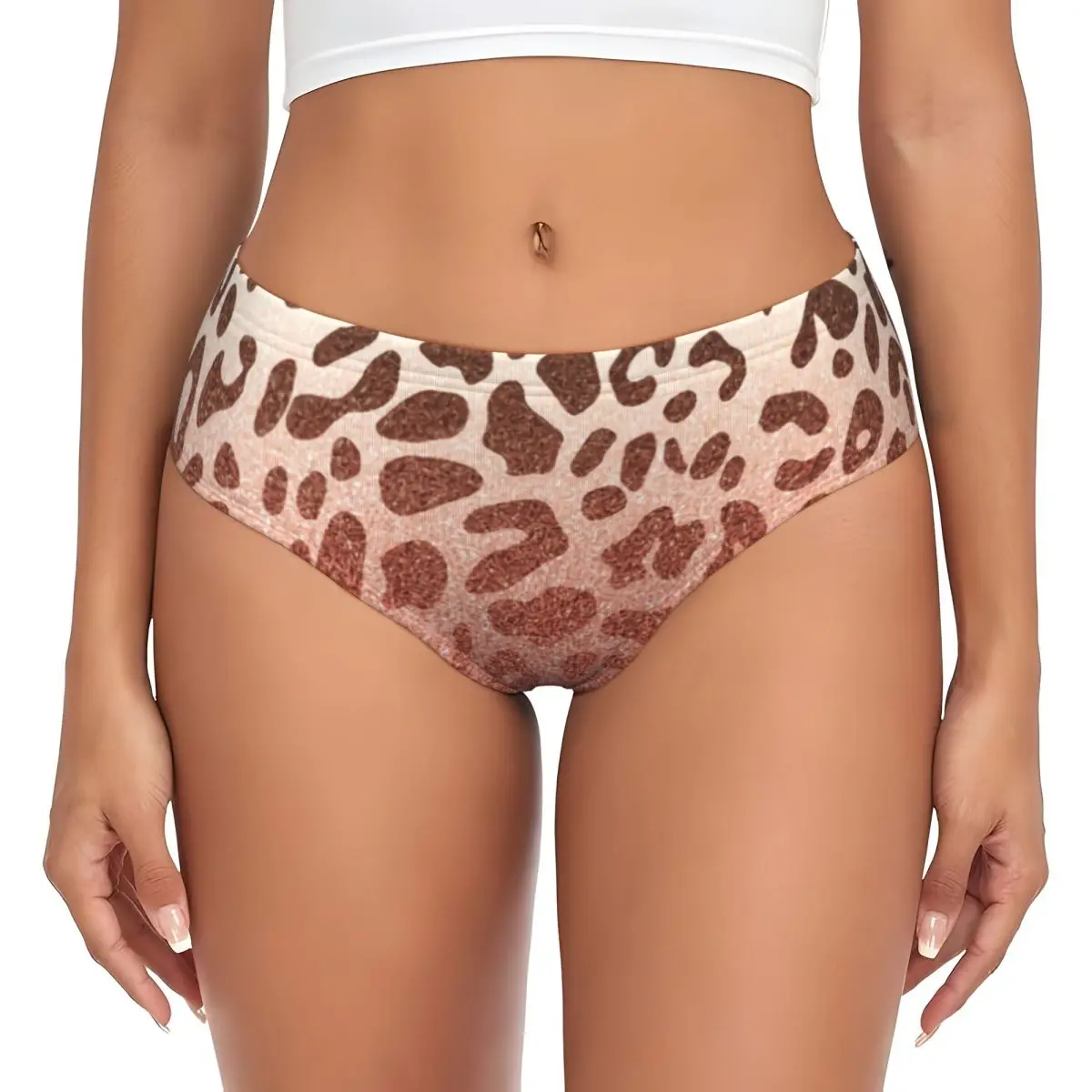 Custom Glitter Rose Gold Leopard Print Briefs Underwear Women Breathable Stretch Cute Animal Skin Panties
Custom Glitter Rose Gold Leopard Print Briefs Underwear Women Breathable Stretch Cute Animal Skin Panties