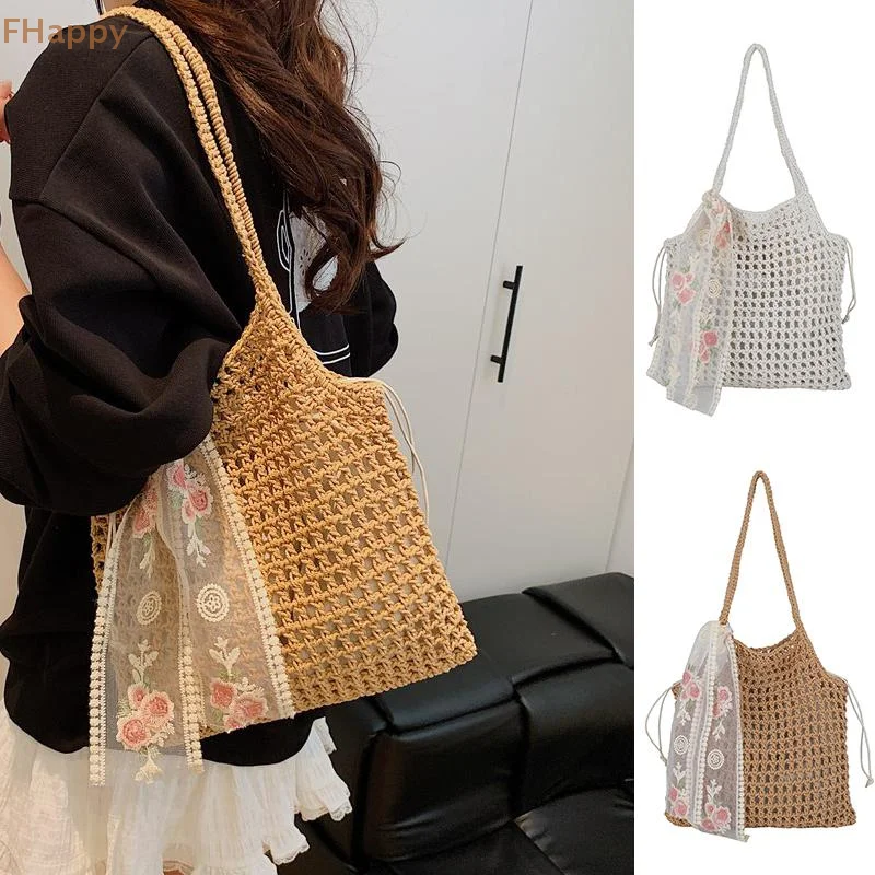 Fashion Knitted Shoulder Bag Korean Hand-weave Summer Beach Bucket Purse Versatile Girl's Pack
Fashion Knitted Shoulder Bag Korean Hand-weave Summer Beach Bucket Purse Versatile Girl's Pack