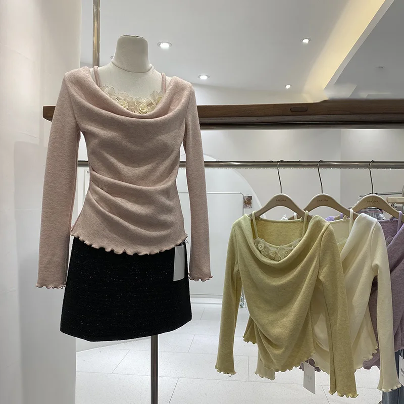 Autumn Winter Hanging Neck Three-Dimensional Flower Pullovers Femme Sweet Niche Unique Thick Knitted Base Sweater
Autumn Winter Hanging Neck Three-Dimensional Flower Pullovers Femme Sweet Niche Unique Thick Knitted Base Sweater
