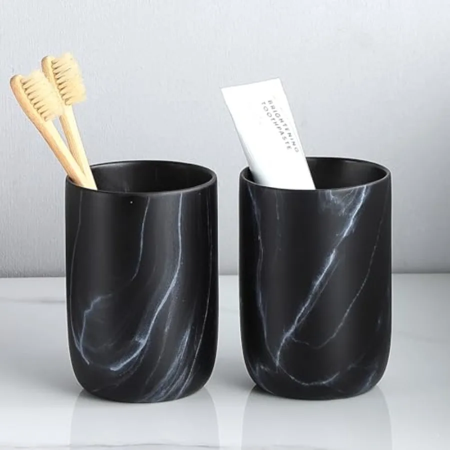 Toothbrush Holders for Bathrooms - 2 Cups Ceramic Toothbrush Toothpaste Holders Set, Bathroom Tumbler Cups Reusable Toothbrush
Toothbrush Holders for Bathrooms - 2 Cups Ceramic Toothbrush Toothpaste Holders Set, Bathroom Tumbler Cups Reusable Toothbrush