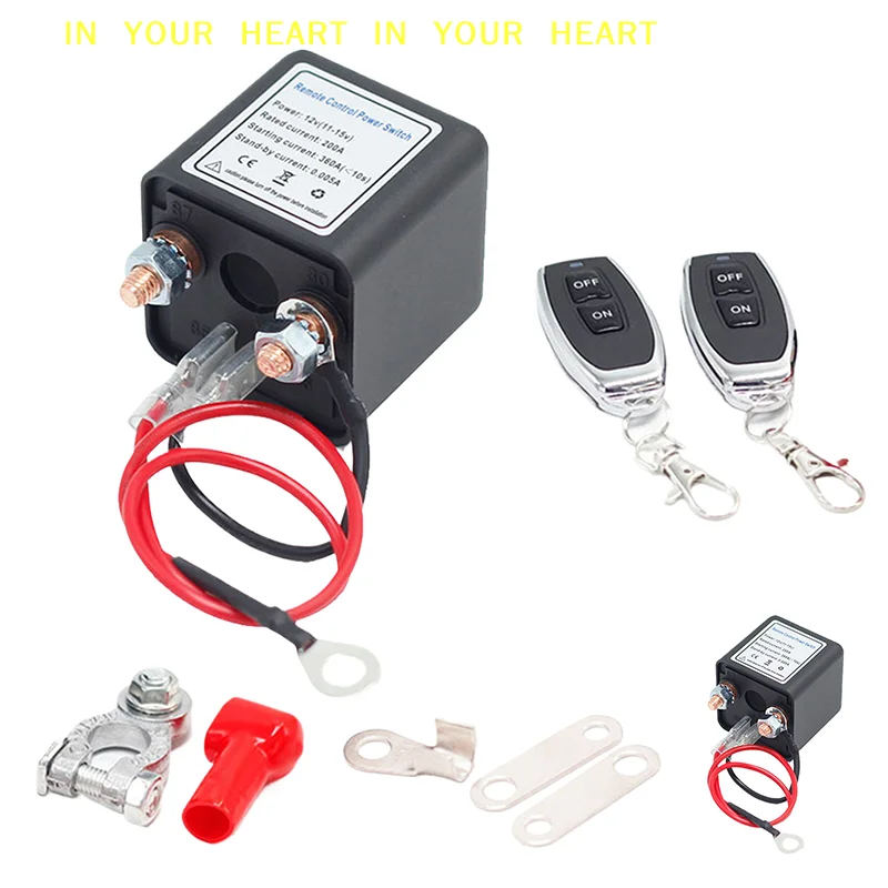 Wireless Remote Control Battery Relay Switch Car Starter, Remote Battery Disconnect Switch, Remote Start & Warm-Up/Cool-Down 12v
Wireless Remote Control Battery Relay Switch Car Starter, Remote Battery Disconnect Switch, Remote Start & Warm-Up/Cool-Down 12v