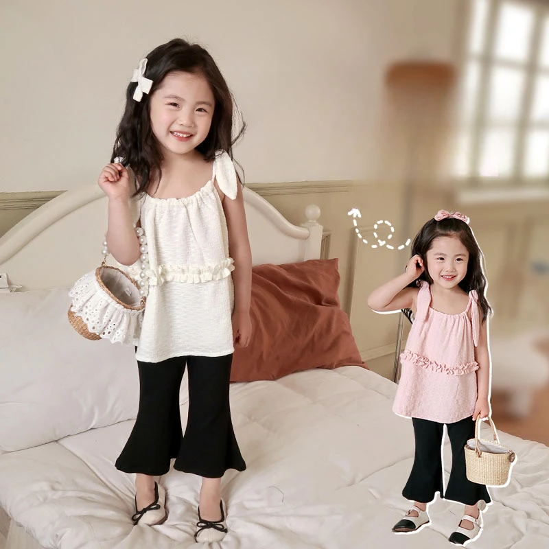 Girls Short Sleeve Summer 2024 New Sweet Halter Top Baby Girls Stylish Show White Casual Children Simple Casual T-shirt
Girls Short Sleeve Summer 2024 New Sweet Halter Top Baby Girls Stylish Show White Casual Children Simple Casual T-shirt