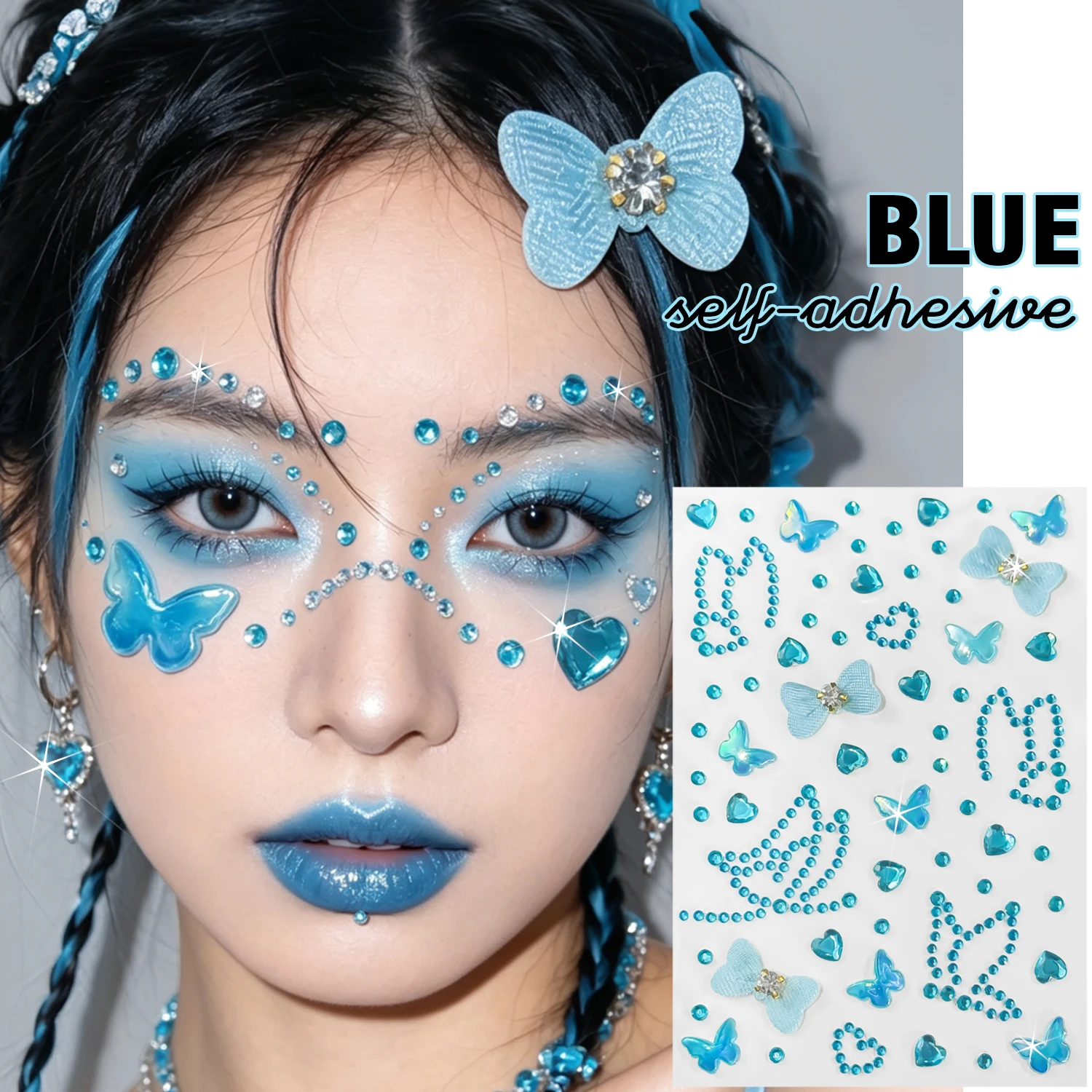 1pcs Butterfly Shaped Face Gems Self Adhesive Stickers Rhinestone Face Jewels Temporary Tattoos for Music Festival Party Makeup
1pcs Butterfly Shaped Face Gems Self Adhesive Stickers Rhinestone Face Jewels Temporary Tattoos for Music Festival Party Makeup