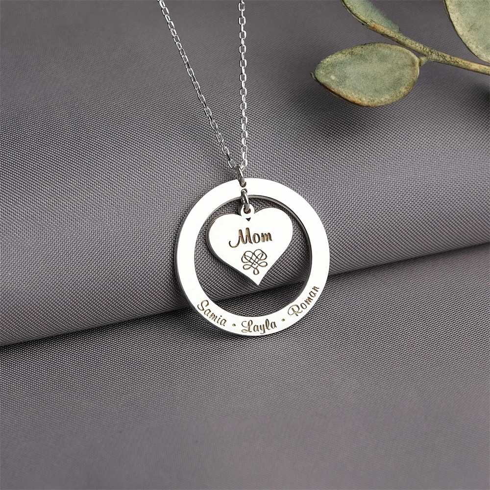 Engraved Mom Necklace Personalized Family Names Necklace Custom Initial Letters Heart Disc Necklace Gift for Mother Best Friends
Engraved Mom Necklace Personalized Family Names Necklace Custom Initial Letters Heart Disc Necklace Gift for Mother Best Friends
