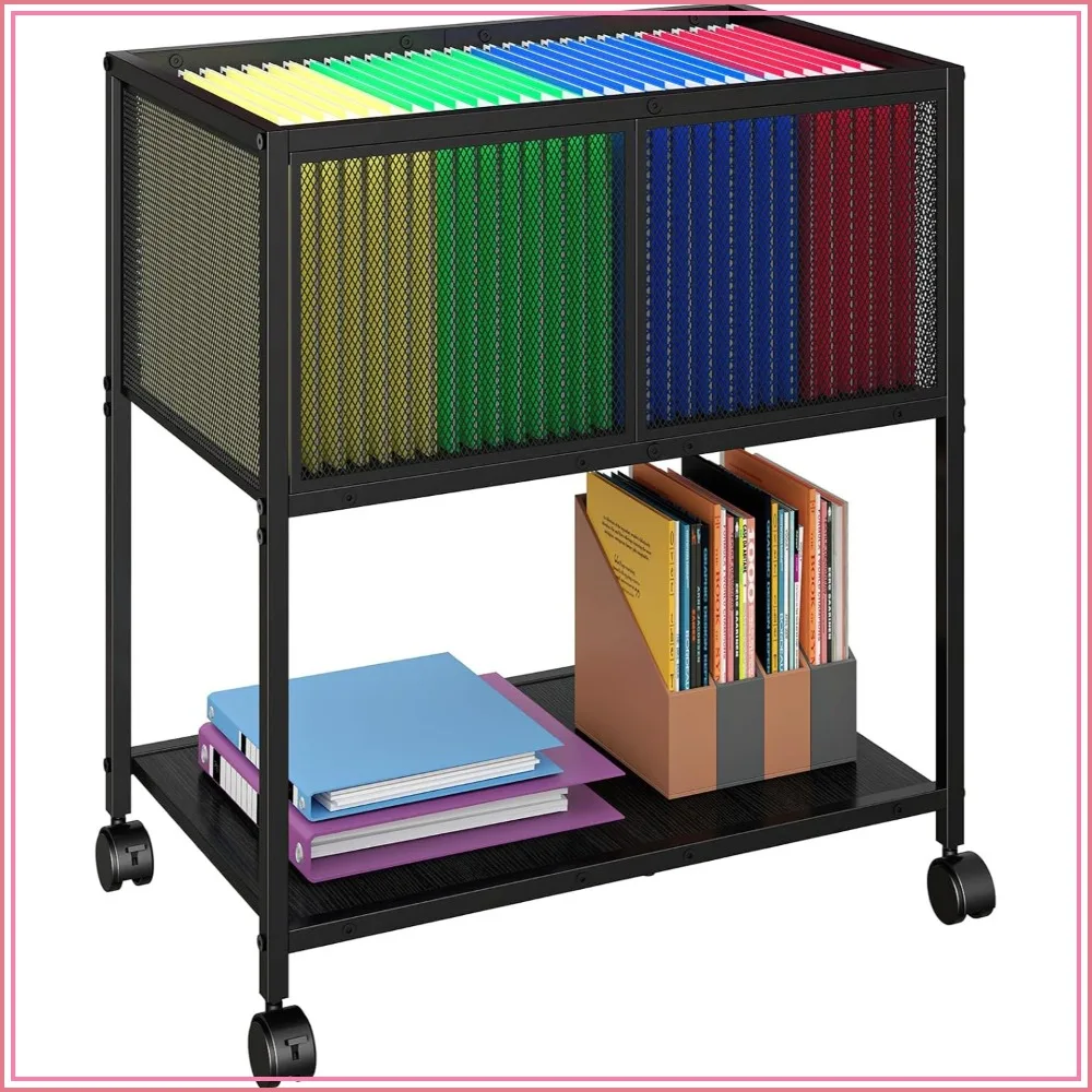 Rolling File Cart with Wheels, Mobile File Cabinet for Hanging Files, Metal Organizer Fit Letter Size for Home Office
Rolling File Cart with Wheels, Mobile File Cabinet for Hanging Files, Metal Organizer Fit Letter Size for Home Office