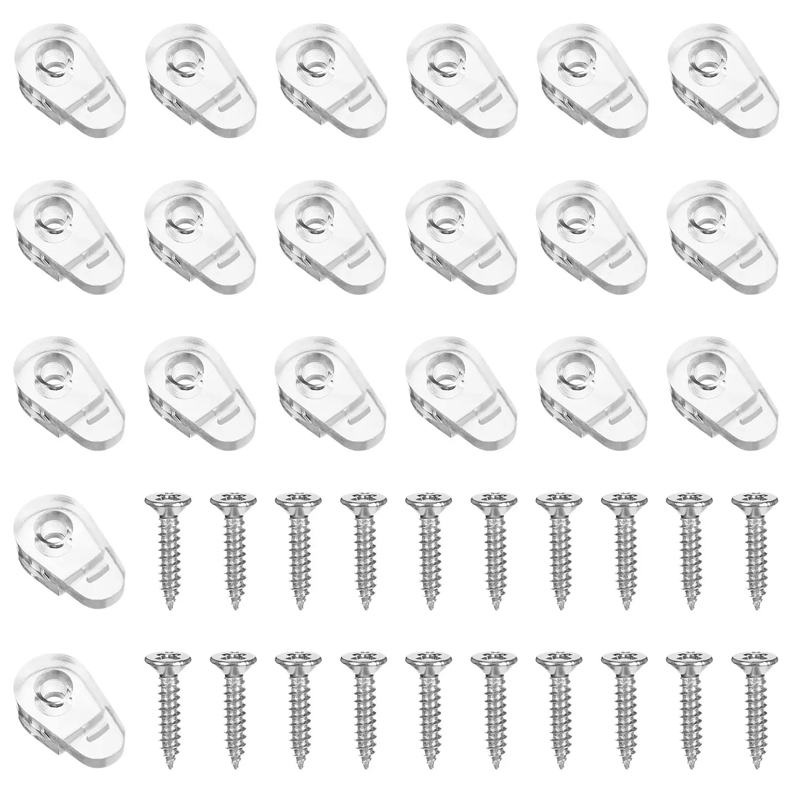20pcs Glass Wardrobe Clips Mirror Holder Screws Cabinet Door Mounting Fixing Hardware Plastic Clips Mirror Installation
20pcs Glass Wardrobe Clips Mirror Holder Screws Cabinet Door Mounting Fixing Hardware Plastic Clips Mirror Installation
