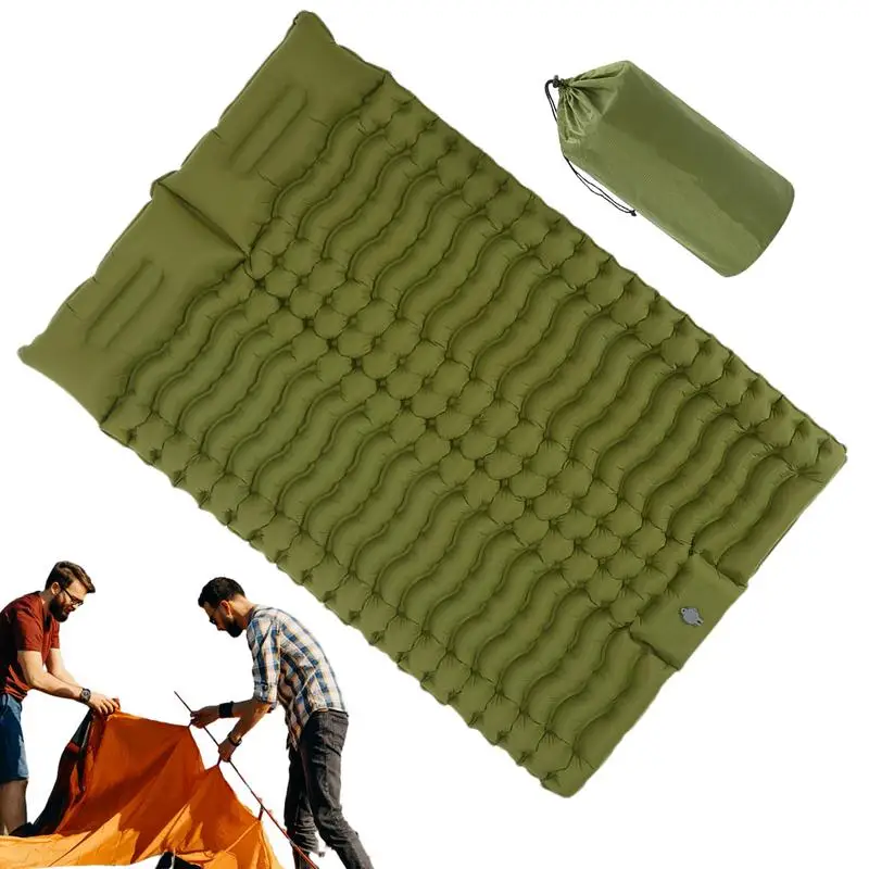 Double Sleeping Pad Portable Camping Mattress Extra-Thick Self-Inflatable Built-in Foot Pump Waterproof Camping Sleeping Pad
Double Sleeping Pad Portable Camping Mattress Extra-Thick Self-Inflatable Built-in Foot Pump Waterproof Camping Sleeping Pad