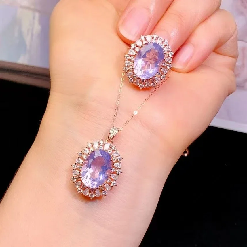 100% Natural Amethyst Ring Amethyst Pendant 10mm*14mm 12ct Lavender Amethyst 925 Silver Ring Simple Crystal Jewelry
100% Natural Amethyst Ring Amethyst Pendant 10mm*14mm 12ct Lavender Amethyst 925 Silver Ring Simple Crystal Jewelry