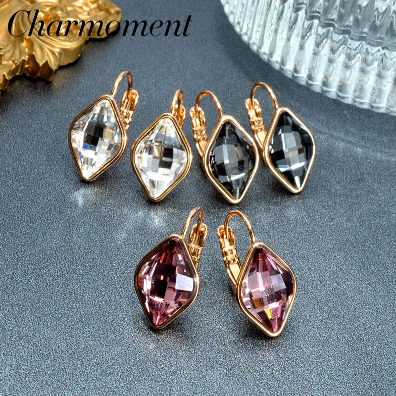 Charmoment Jewelry Crystal Hoop Earrings Rhombus Basic Ear Clip for Women Elegance Accessories Wedding Engagement Jewellery Gift
Charmoment Jewelry Crystal Hoop Earrings Rhombus Basic Ear Clip for Women Elegance Accessories Wedding Engagement Jewellery Gift