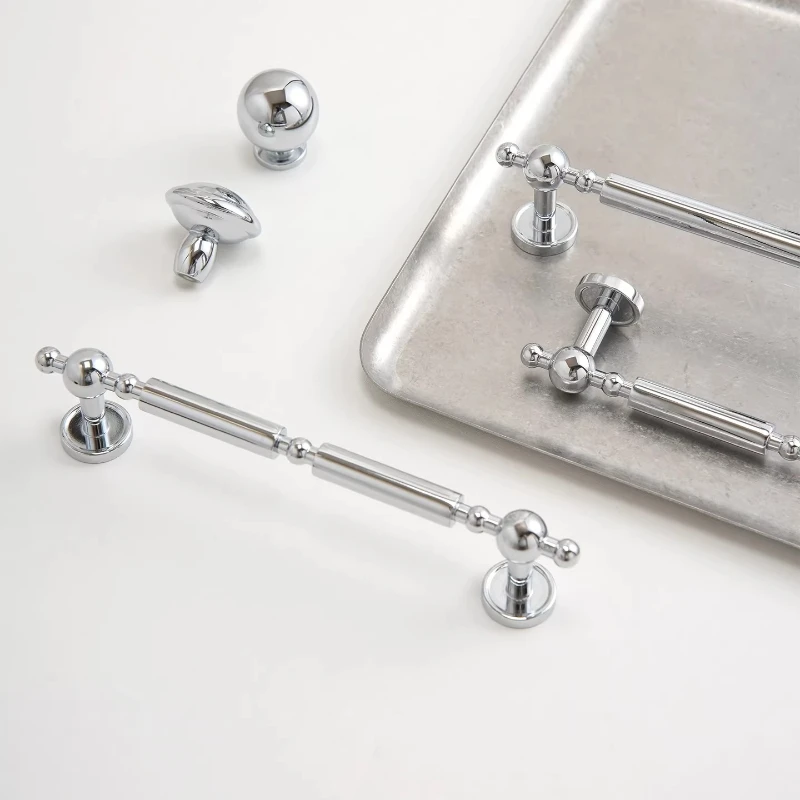 Silver Furniture Hardware Drawer Pull Bright Chrome French Luxury Cupboard Handles Solid Brass Cabinet Knobs Kitchen Accessories
Silver Furniture Hardware Drawer Pull Bright Chrome French Luxury Cupboard Handles Solid Brass Cabinet Knobs Kitchen Accessories