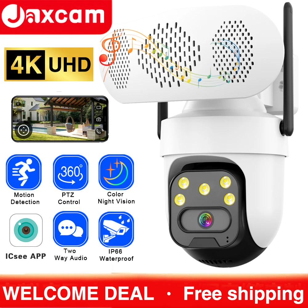 ICSEE 5MP Bluetooth Speaker WiFi PTZ IP Camera Outdoor Music Player Wireless CCTV Video Surveillance Wifi Security Cameras
ICSEE 5MP Bluetooth Speaker WiFi PTZ IP Camera Outdoor Music Player Wireless CCTV Video Surveillance Wifi Security Cameras