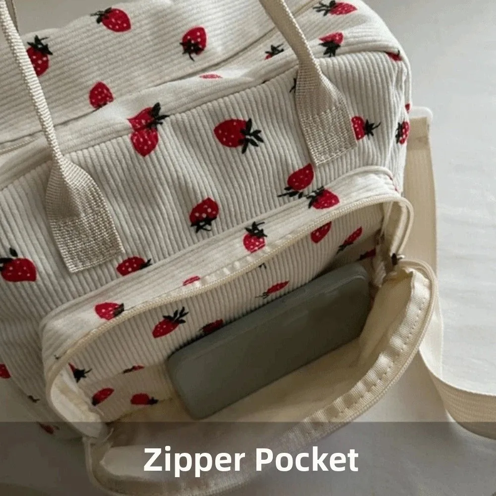 Large Capacity Corduroy Hand-Held Bag Waterproof Wear-Resistant Strawberry Crossbody Bag High Aesthetic Reusable
Large Capacity Corduroy Hand-Held Bag Waterproof Wear-Resistant Strawberry Crossbody Bag High Aesthetic Reusable