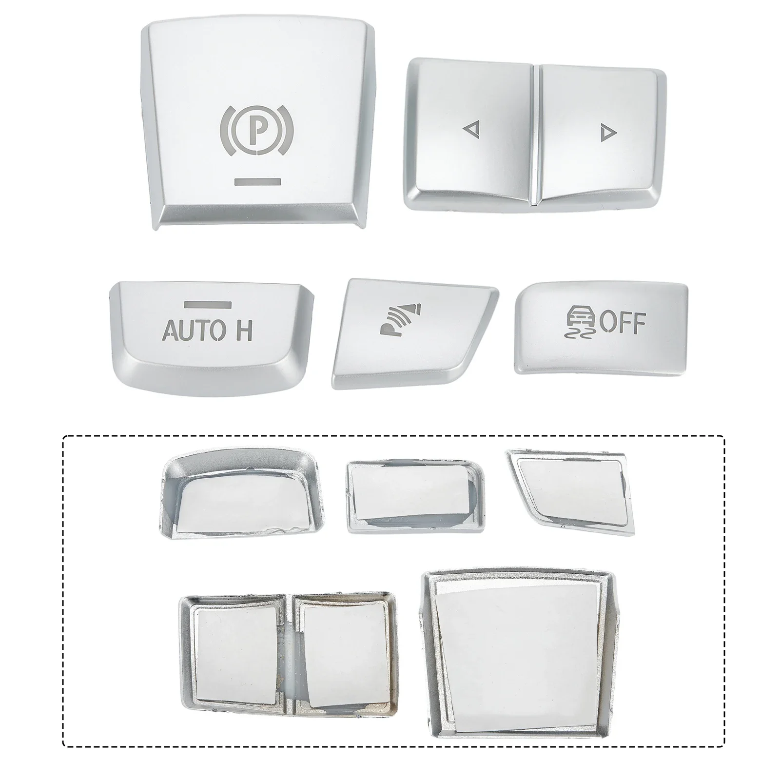 Car Switch Button Cover Scratch-Resistant Durable Easy Clean Gear Shift Panel Side Switch P Button Cover High-quality Silver
Car Switch Button Cover Scratch-Resistant Durable Easy Clean Gear Shift Panel Side Switch P Button Cover High-quality Silver