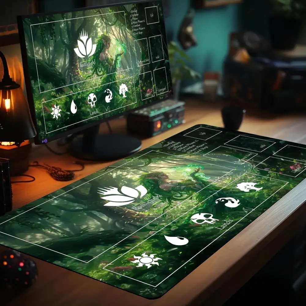 Playmat Magic Trade Card боевые игровые коврики Guardian of the Forest Spirit коврик для мыши резиновый противоскользящий настольный коврик аксессуары для ПК
Playmat Magic Trade Card боевые игровые коврики Guardian of the Forest Spirit коврик для мыши резиновый противоскользящий настольный коврик аксессуары для ПК