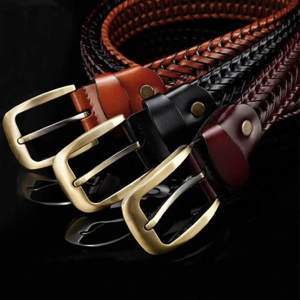Classic Alloy Men Weave Belt Retro Wide Male Genuine Leather Belt Durable Brown Jeans Waistband Waist Seal
Classic Alloy Men Weave Belt Retro Wide Male Genuine Leather Belt Durable Brown Jeans Waistband Waist Seal