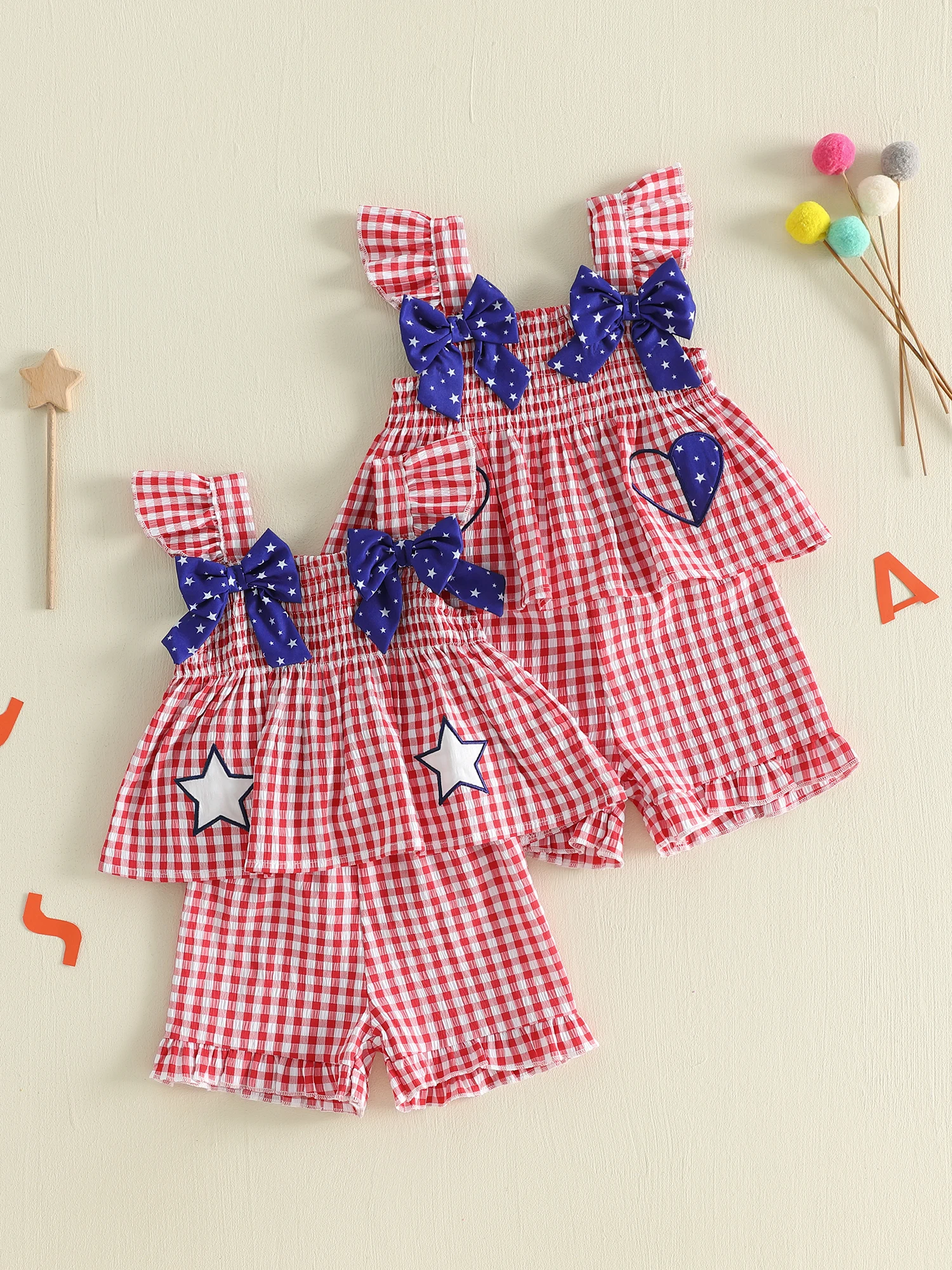 Toddler Girls Striped Ruffle Sleeve Top and Denim Shorts Set with Bow Detail Summer Outfit 2 Piece Set in Blue and White
Toddler Girls Striped Ruffle Sleeve Top and Denim Shorts Set with Bow Detail Summer Outfit 2 Piece Set in Blue and White