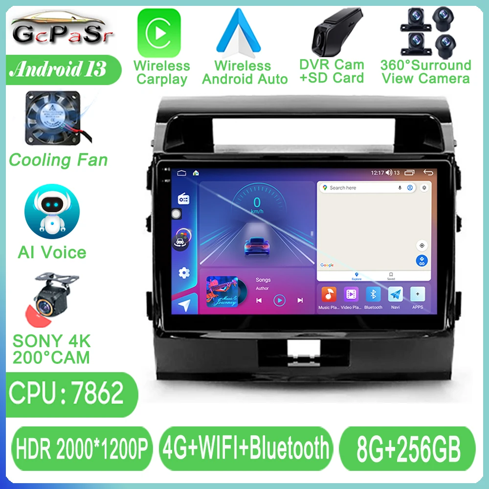 Android For Toyota Land Cruiser 200 2007 - 2015 Navigation Car Multimedia Player GPS Wireless Carplay 5G Wifi Stereo Bluetooth
Android For Toyota Land Cruiser 200 2007 - 2015 Navigation Car Multimedia Player GPS Wireless Carplay 5G Wifi Stereo Bluetooth
