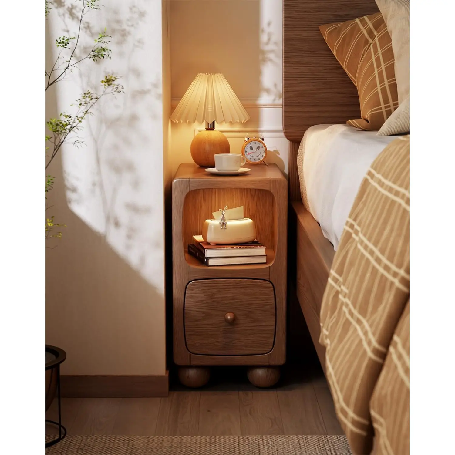 Solid Wood Midcentury Modern 2-Drawer Slim Nightstand For Kids Bedroom Furniture Home Use
Solid Wood Midcentury Modern 2-Drawer Slim Nightstand For Kids Bedroom Furniture Home Use
