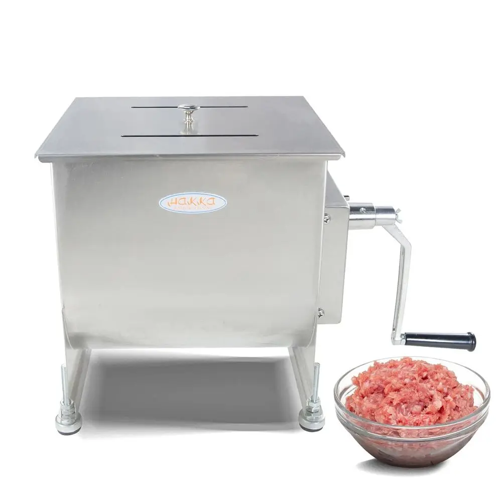 Hakka 15-Liter acity Tank StainlSteel Manual Meat Mixer (Mixing Maximum 25-Pound or Meat).
Hakka 15-Liter acity Tank StainlSteel Manual Meat Mixer (Mixing Maximum 25-Pound or Meat).