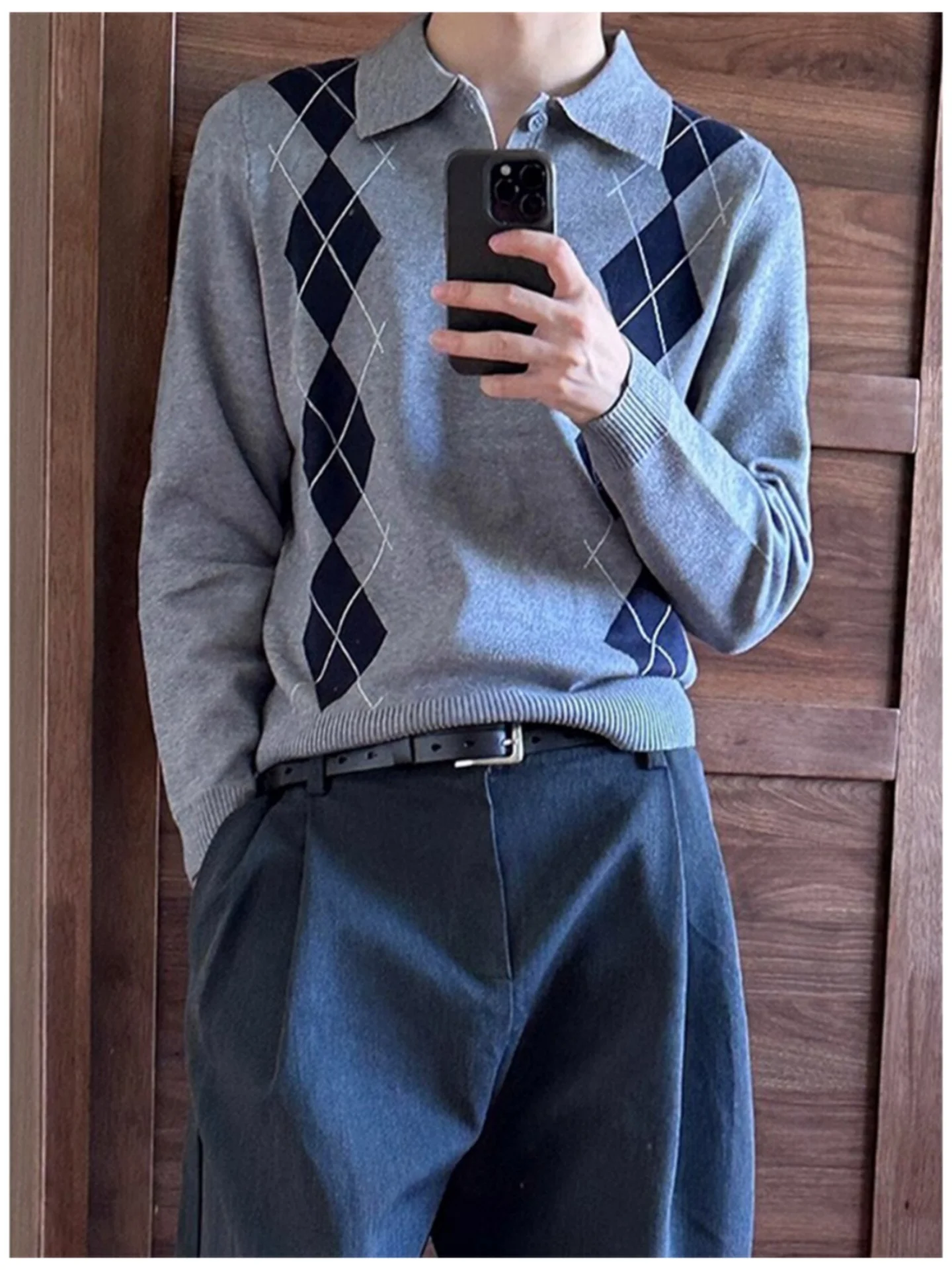 ay Diamond Pattern Knitted Long Sve irt Men's Faion Ci Sle Soft Comfortable Polyester Blend Regular Fit
ay Diamond Pattern Knitted Long Sve irt Men's Faion Ci Sle Soft Comfortable Polyester Blend Regular Fit