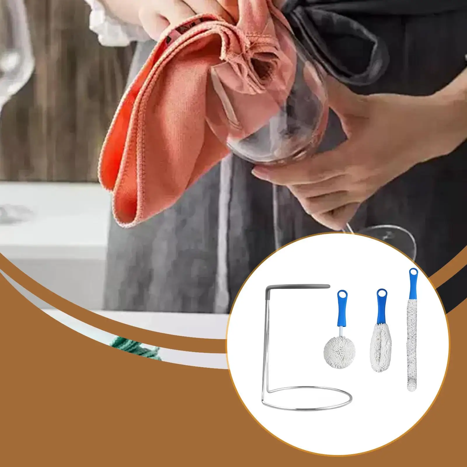 Wine Decanter Drying Rack Set Gift Bar Accessories with Cleaning Brushes Home Use
Wine Decanter Drying Rack Set Gift Bar Accessories with Cleaning Brushes Home Use
