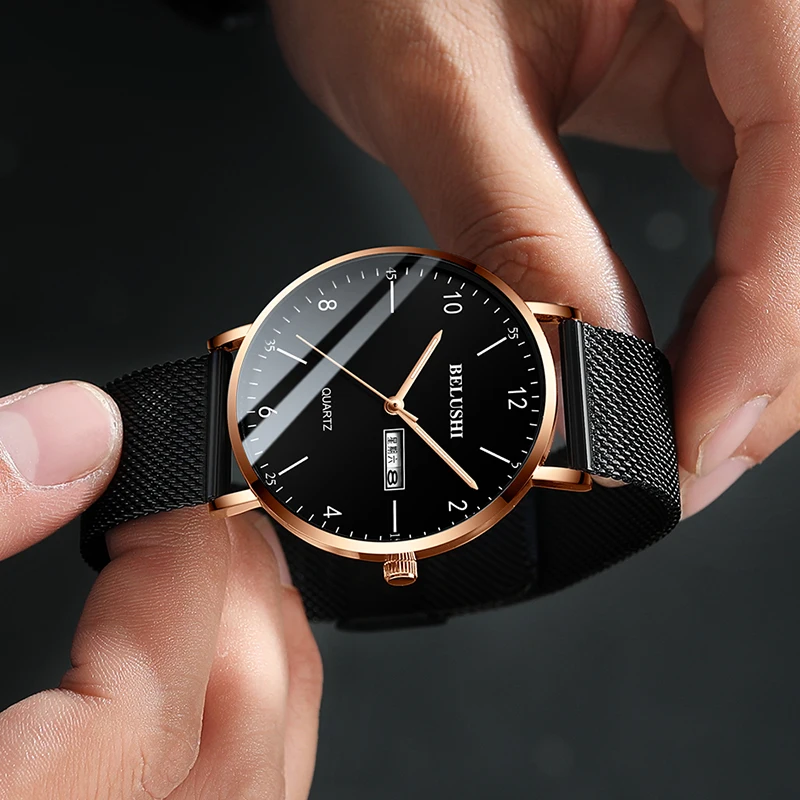 BELUSHI Fashion Wrist Watch New Mens Watches Top Luxury Brand Waterproof Quartz Watch Men Casual Stainless Steel Business Date
BELUSHI Fashion Wrist Watch New Mens Watches Top Luxury Brand Waterproof Quartz Watch Men Casual Stainless Steel Business Date