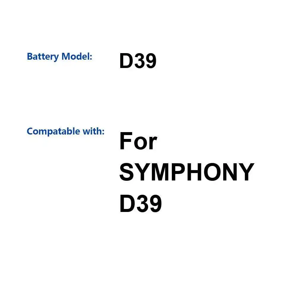 1000mAh Mobile Phone Battery Good Low-Temperature Performance For Symphony D39 Premium Replacement
1000mAh Mobile Phone Battery Good Low-Temperature Performance For Symphony D39 Premium Replacement