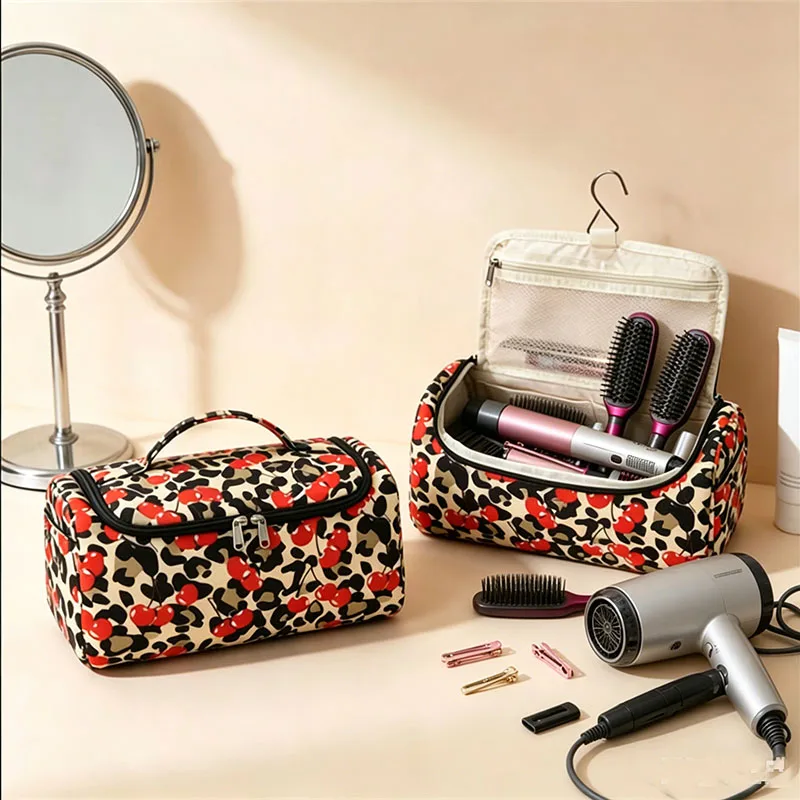 Cherry Print Hair Tool Organizer Bag with Hook Portable Hair Dryer Curling Iron Travel Bag Multi-Purpose Hair Styling Tool Pouch
Cherry Print Hair Tool Organizer Bag with Hook Portable Hair Dryer Curling Iron Travel Bag Multi-Purpose Hair Styling Tool Pouch