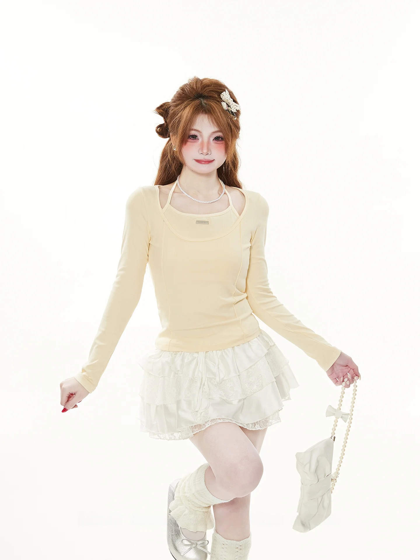 Sweet And Spicy Korean Style Slim Fit Versatile Long Sleeve T-Shirt Women's Spring Summer Pure Desire Unique Short Top
Sweet And Spicy Korean Style Slim Fit Versatile Long Sleeve T-Shirt Women's Spring Summer Pure Desire Unique Short Top