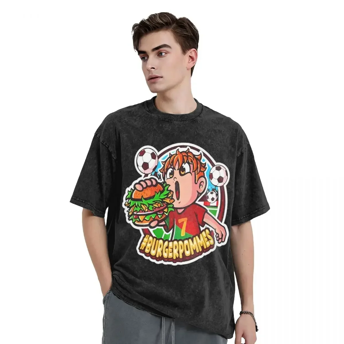 Washed T Shirt LukasBS Burgerpommes Hip Hop Vintage T-Shirt Harajuku ICrimax Game Streetwear Cotton Summer Tops Tees Men Women
Washed T Shirt LukasBS Burgerpommes Hip Hop Vintage T-Shirt Harajuku ICrimax Game Streetwear Cotton Summer Tops Tees Men Women