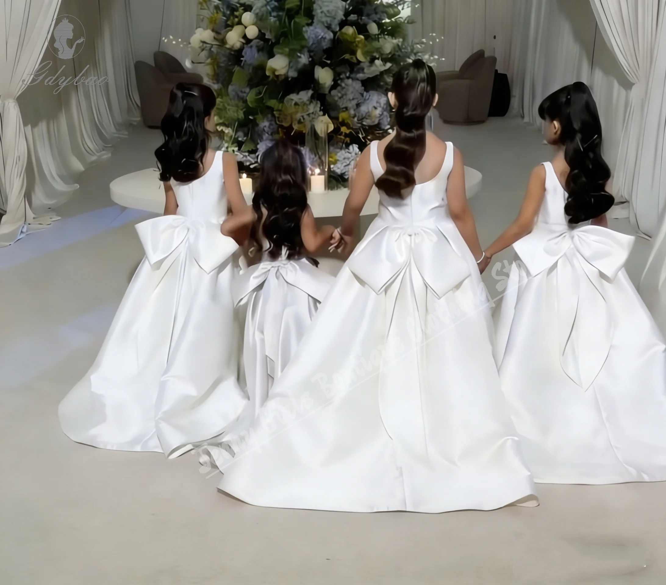 Custom Satin Cute Children's Beauty Pageant Dress with Bow Strap Wedding Dress Kids Ball 1st Communion Gown
Custom Satin Cute Children's Beauty Pageant Dress with Bow Strap Wedding Dress Kids Ball 1st Communion Gown