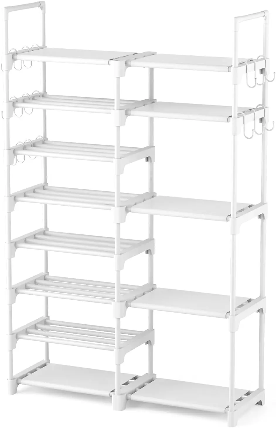 White Shoe Rack, Tall Metal Shoe Rack Organizer for Entryway Closet Garage, 8 Tier Large Shoe Shelf for 26-32 Pairs Boo
White Shoe Rack, Tall Metal Shoe Rack Organizer for Entryway Closet Garage, 8 Tier Large Shoe Shelf for 26-32 Pairs Boo