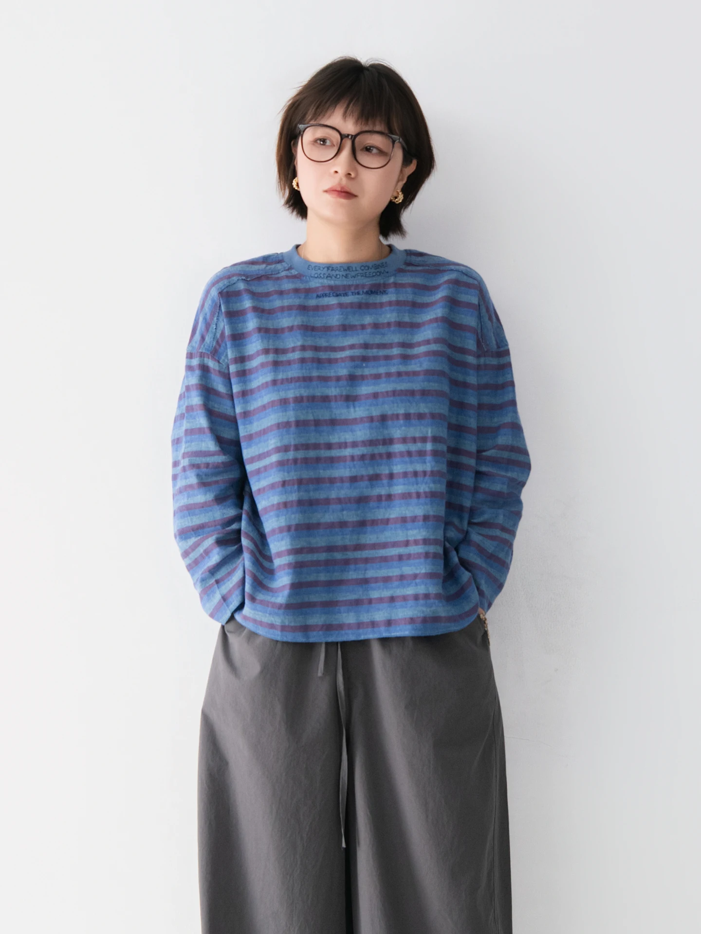 Pure Cotton round Neck Comfortable Long Sleeve Shirt Women's Letter Embroidery Artistic Style Top Skin-friendly Striped Shirt
Pure Cotton round Neck Comfortable Long Sleeve Shirt Women's Letter Embroidery Artistic Style Top Skin-friendly Striped Shirt