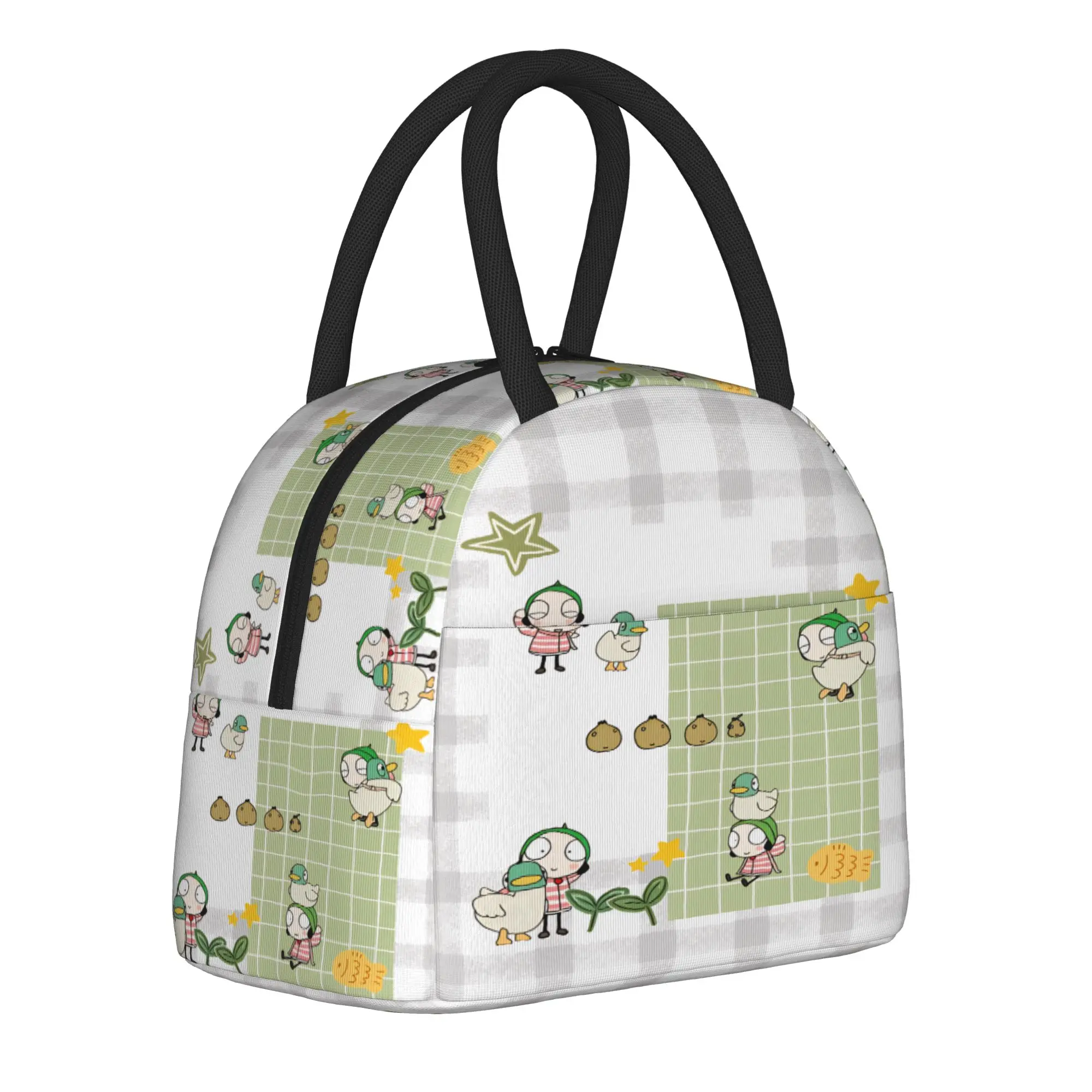 Sarah And Duck Lunch Bag Portable Insulated Lunch Box Women Travel Print Cooler Bag Casual Oxford Tote Food Bags
Sarah And Duck Lunch Bag Portable Insulated Lunch Box Women Travel Print Cooler Bag Casual Oxford Tote Food Bags