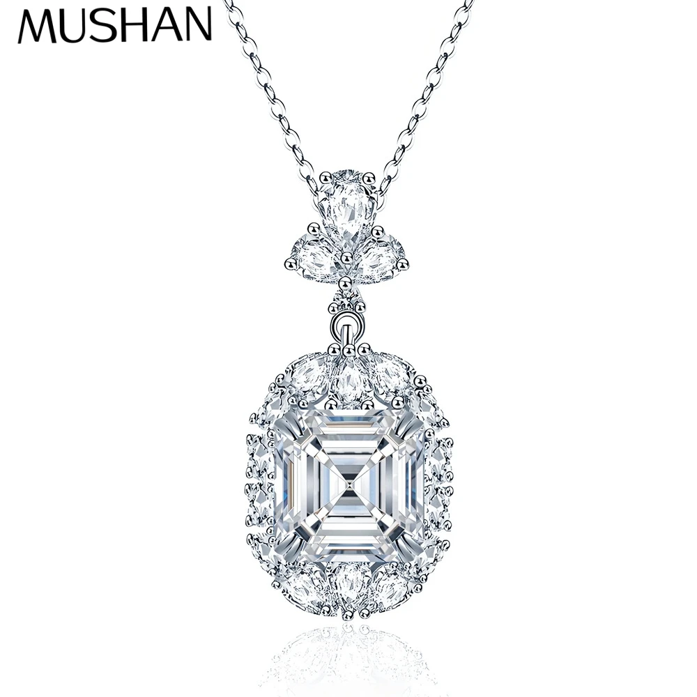 MuShan Brand Jewelry 925 Sterling Silver Necklaces Emerald Moissanite Promise Sparkling for Fiancee Real Gold Plated MST Patent
MuShan Brand Jewelry 925 Sterling Silver Necklaces Emerald Moissanite Promise Sparkling for Fiancee Real Gold Plated MST Patent