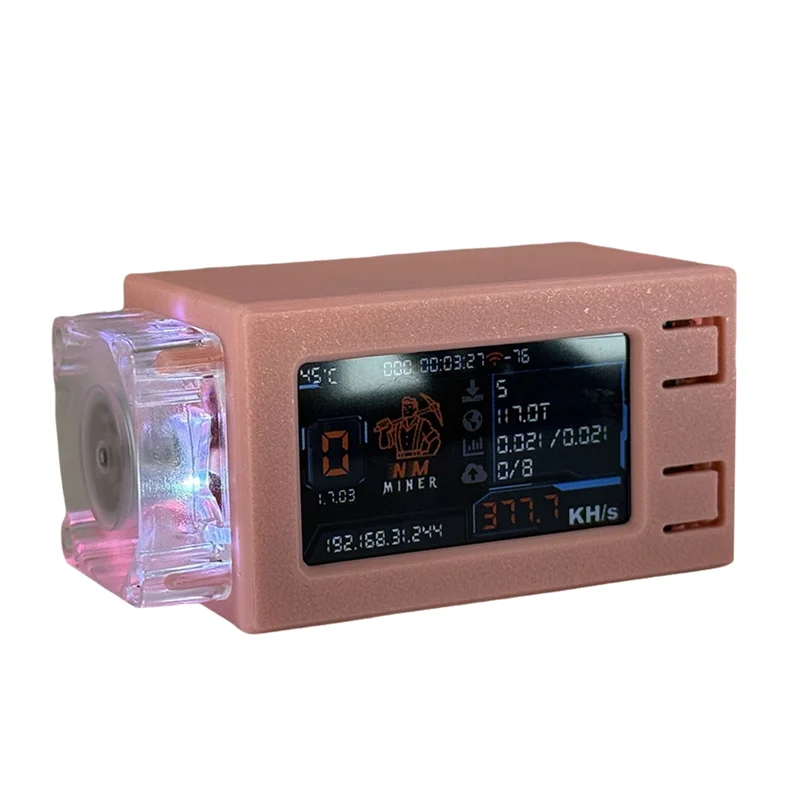 C-Convenient-Nerdminer NM Miner Nerd Miner V2 Pro Max 390KH/S BTC Bitcoin Crypto Solo Лотерейный майнинг с вентилятором RGB 
C-Convenient-Nerdminer NM Miner Nerd Miner V2 Pro Max 390KH/S BTC Bitcoin Crypto Solo Лотерейный майнинг с вентилятором RGB