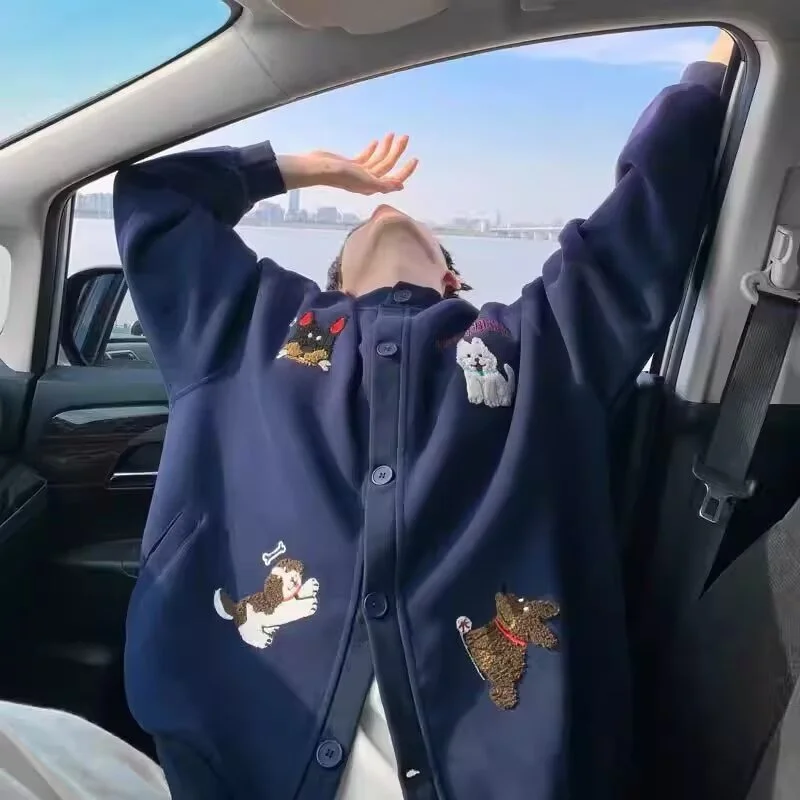 Autumn Winter Large Size 250 Pou Cartoon Towel Embroidery Baseball Jaet Men's Faionable Fce Lined Couple Sle Top
Autumn Winter Large Size 250 Pou Cartoon Towel Embroidery Baseball Jaet Men's Faionable Fce Lined Couple Sle Top